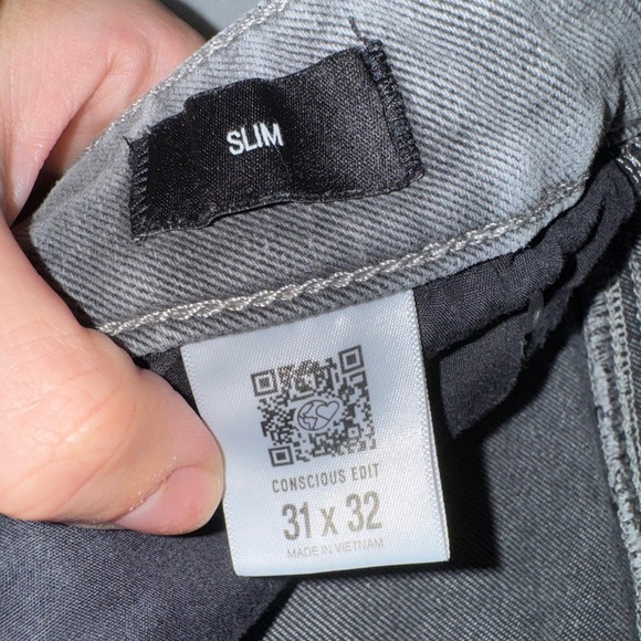 Men's Express Gray Slim Jeans - Picture 4 of 6